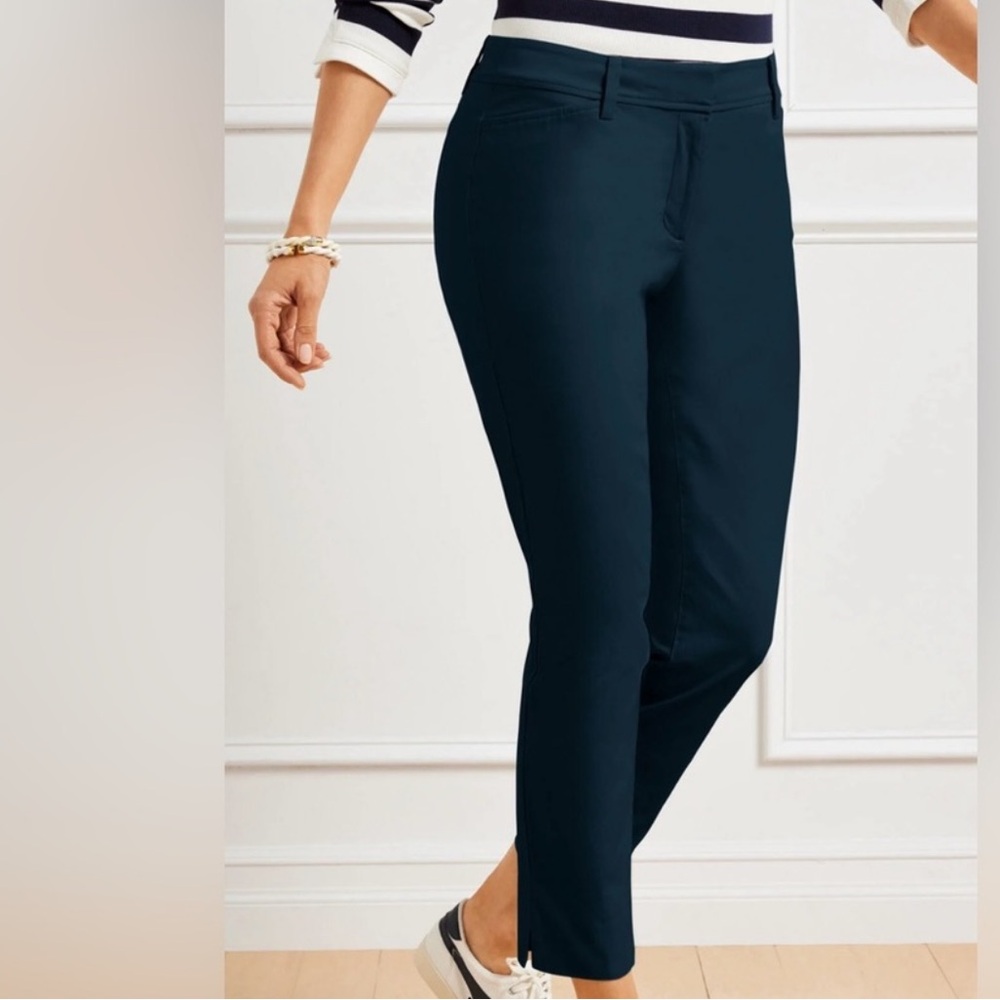 Talbots Women's Navy Cropped Ankle Pants